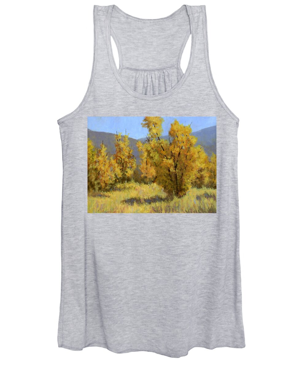 Landscape Women's Tank Top featuring the painting Wild Autumn by David King Studio