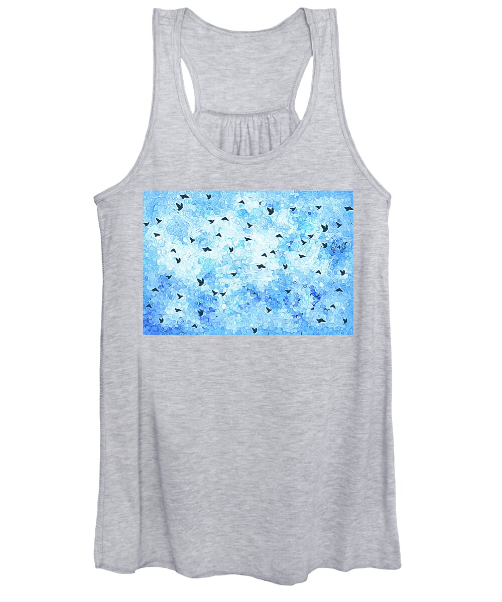 Birds Women's Tank Top featuring the digital art Wings Of Freedom by Leslie Montgomery
