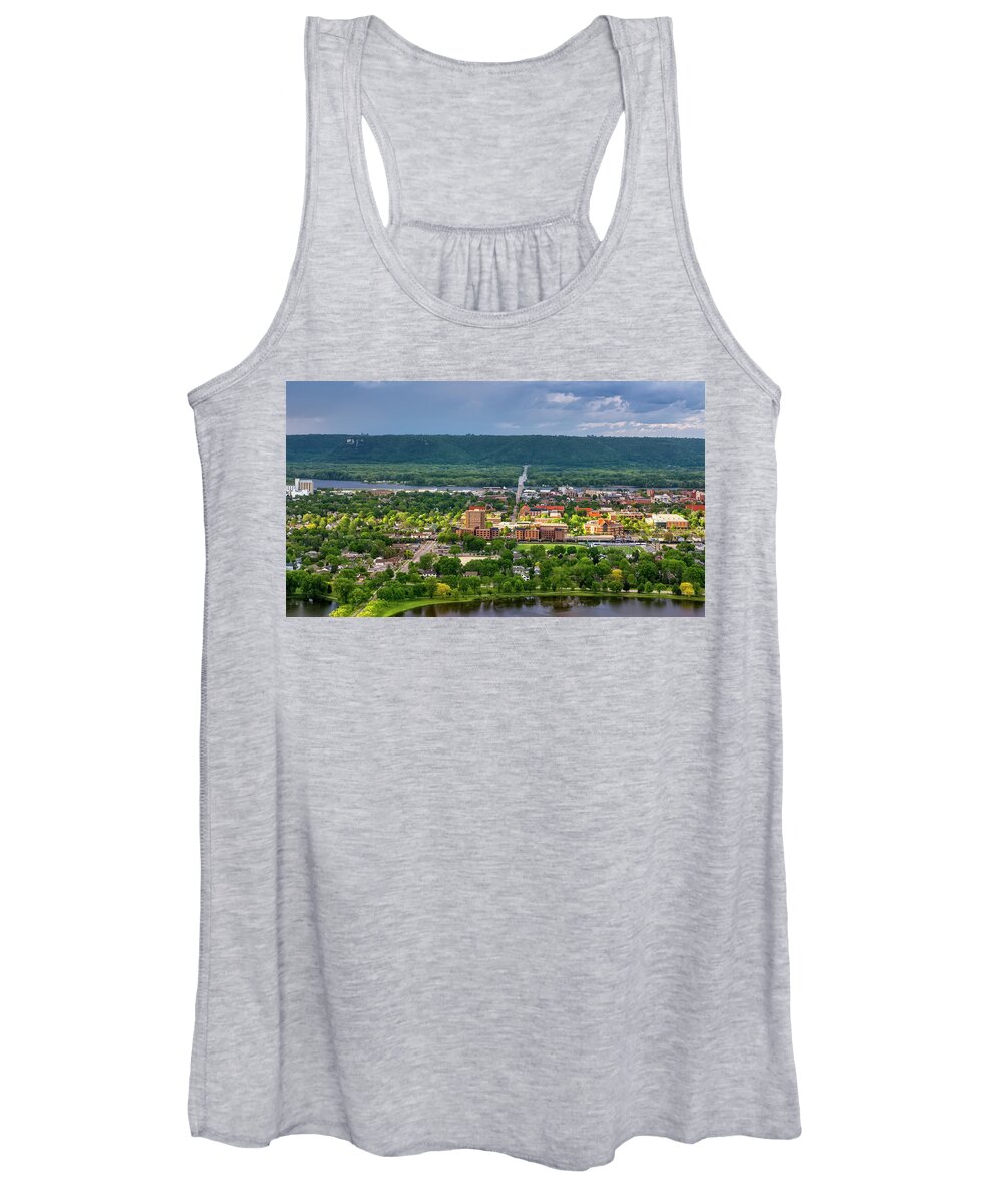  Garvin Women's Tank Top featuring the photograph Winona Aerial #1 by Al Mueller