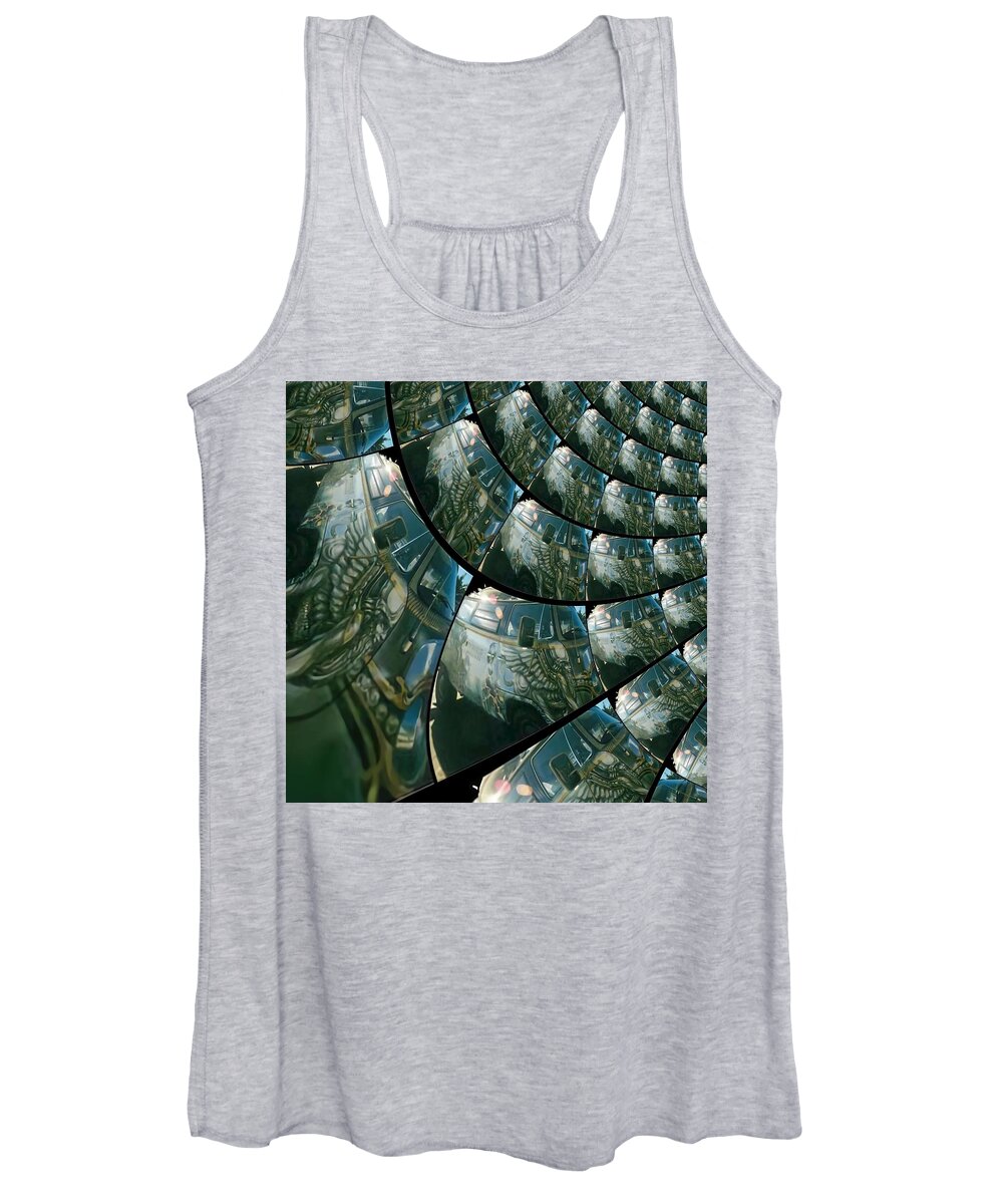 Oifii Women's Tank Top featuring the digital art Year Three Thousand Is Now by Stephane Poirier