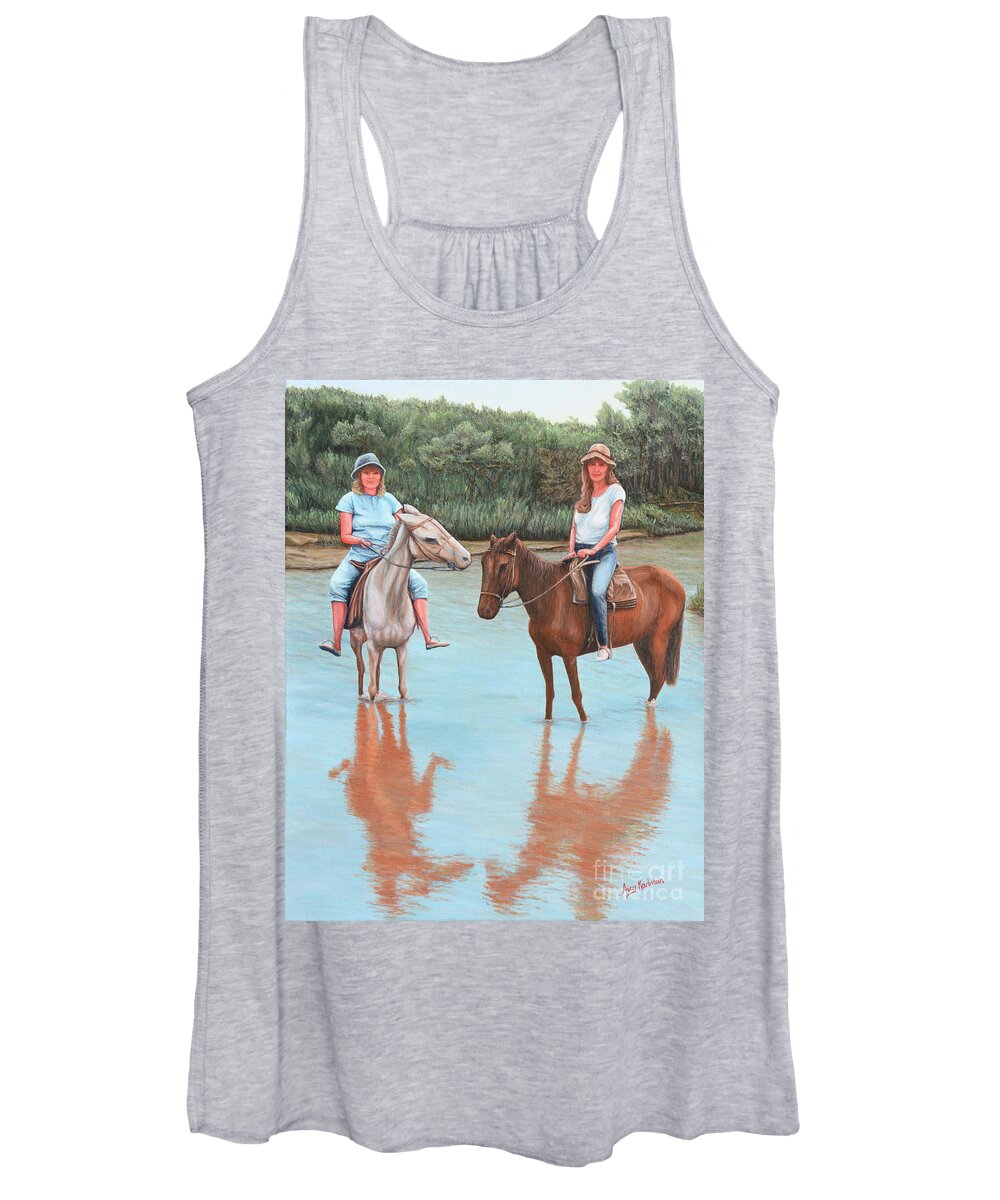 Minas Gerais Women's Tank Top featuring the painting You and I on Horseback by Aicy Karbstein