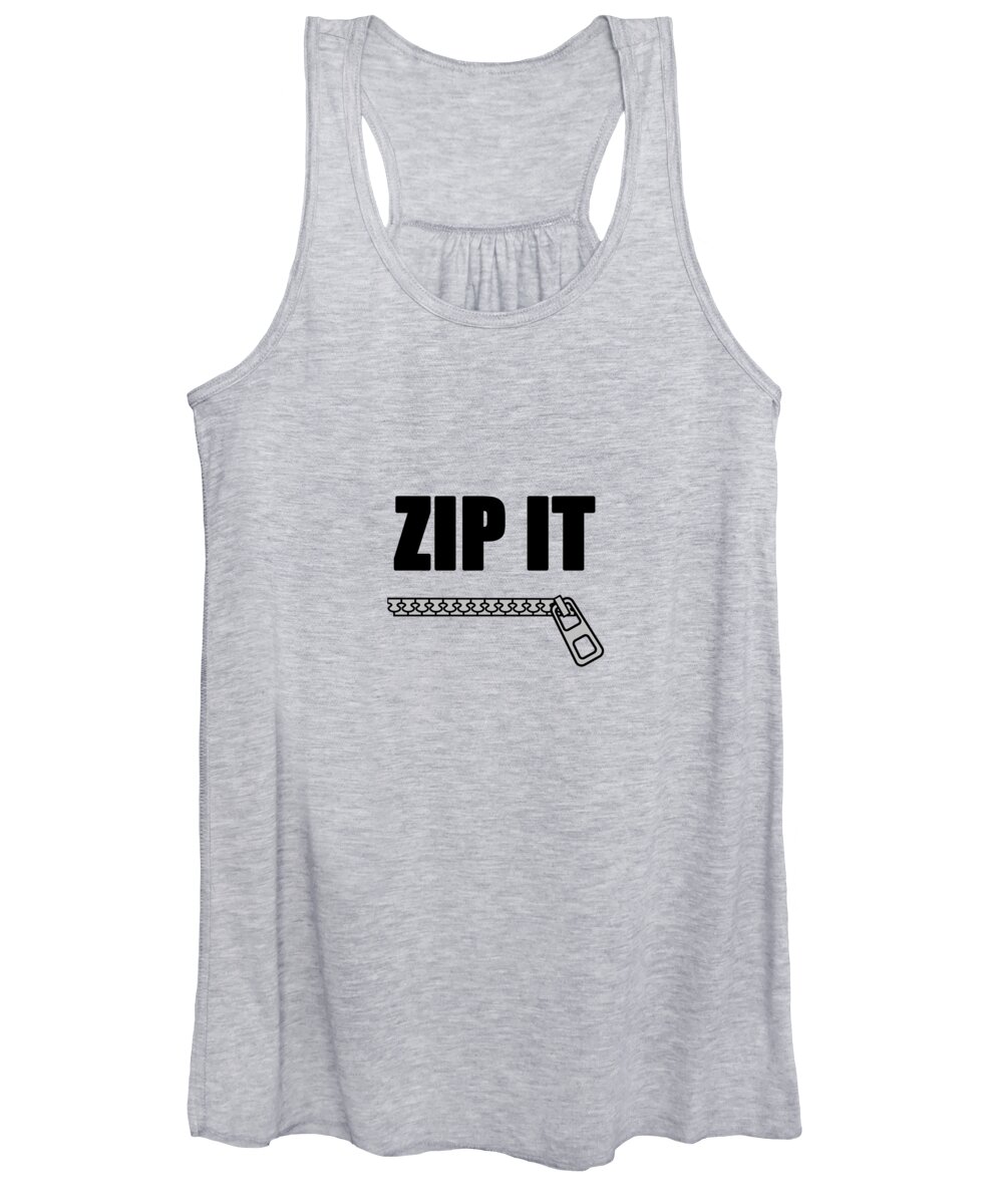 Zip It Women's Tank Top featuring the digital art Zip It by Az Jackson