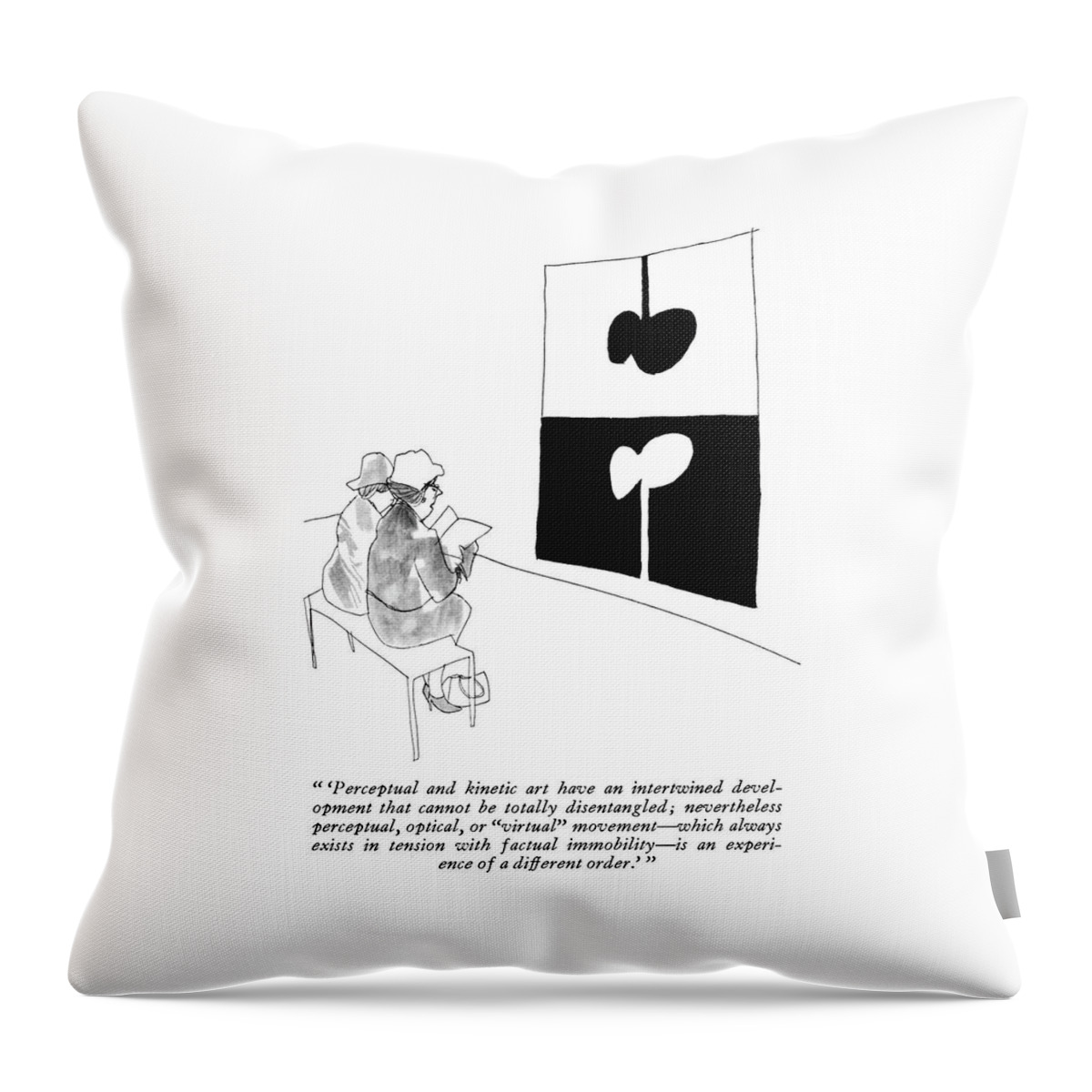 'perceptual And Kinetic Art Have An Intertwined Throw Pillow