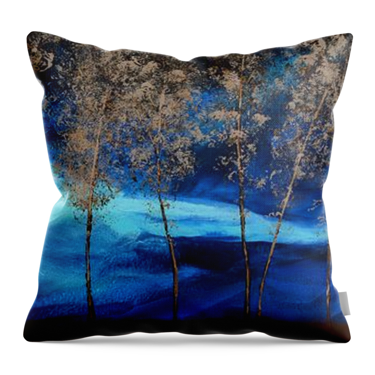 Storm Throw Pillow featuring the painting Brewing Storm by Linda Bailey