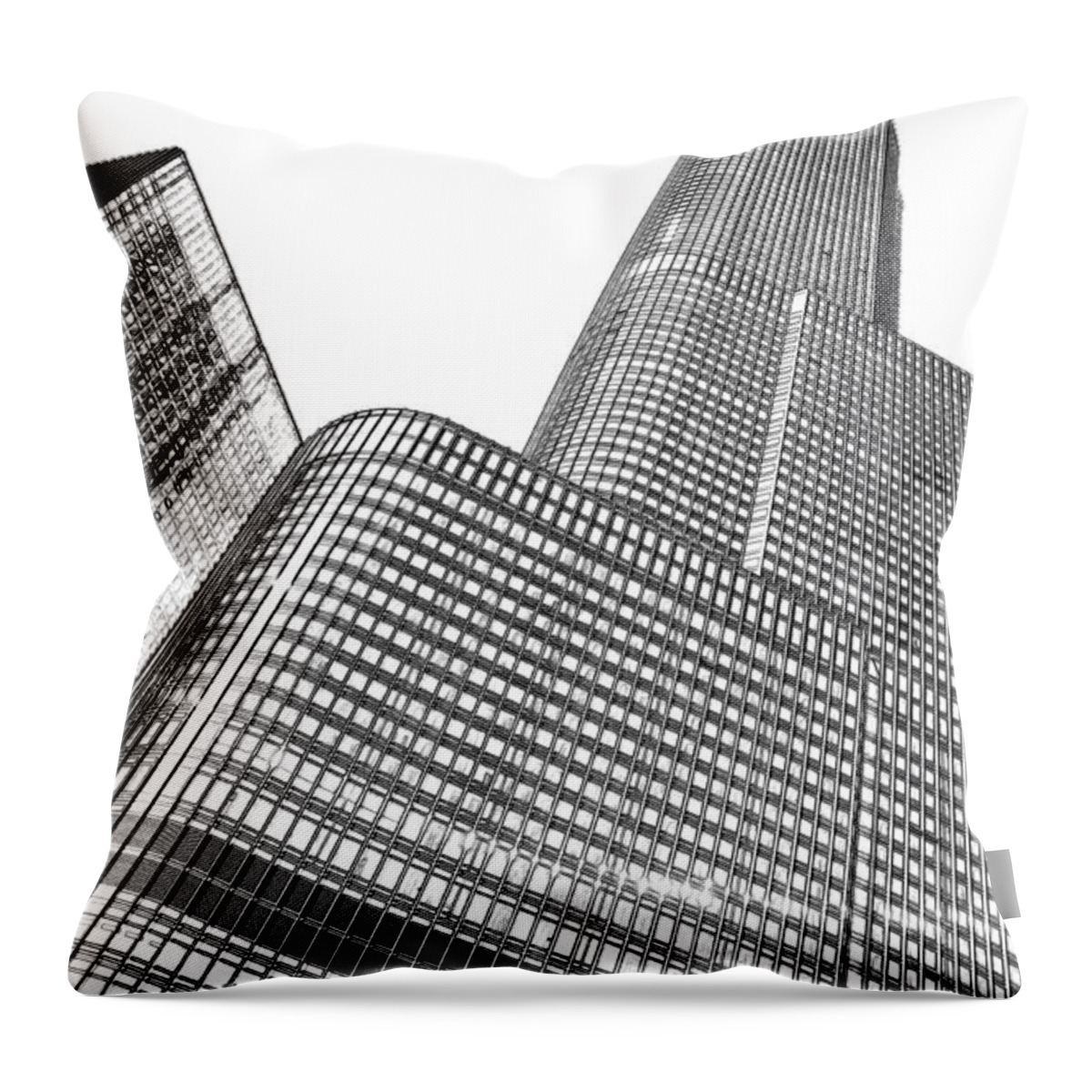 Chicago Downtown Throw Pillow featuring the digital art Chicago Downtown by Dejan Jovanovic