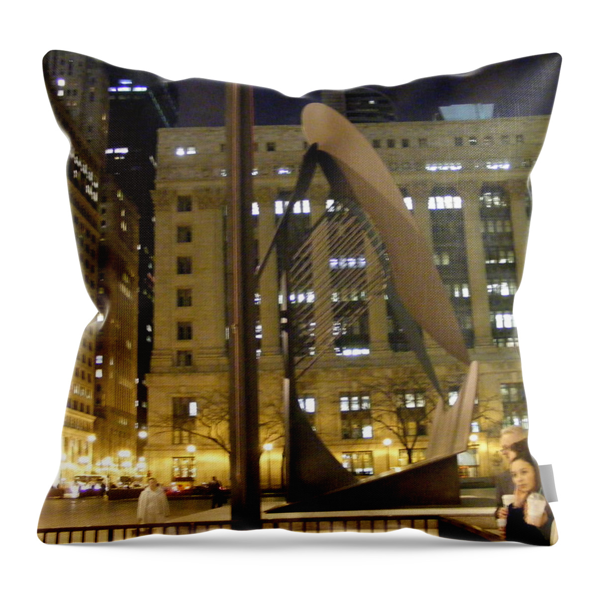 Girls Throw Pillow featuring the photograph Chicago by Michelle Hoffmann
