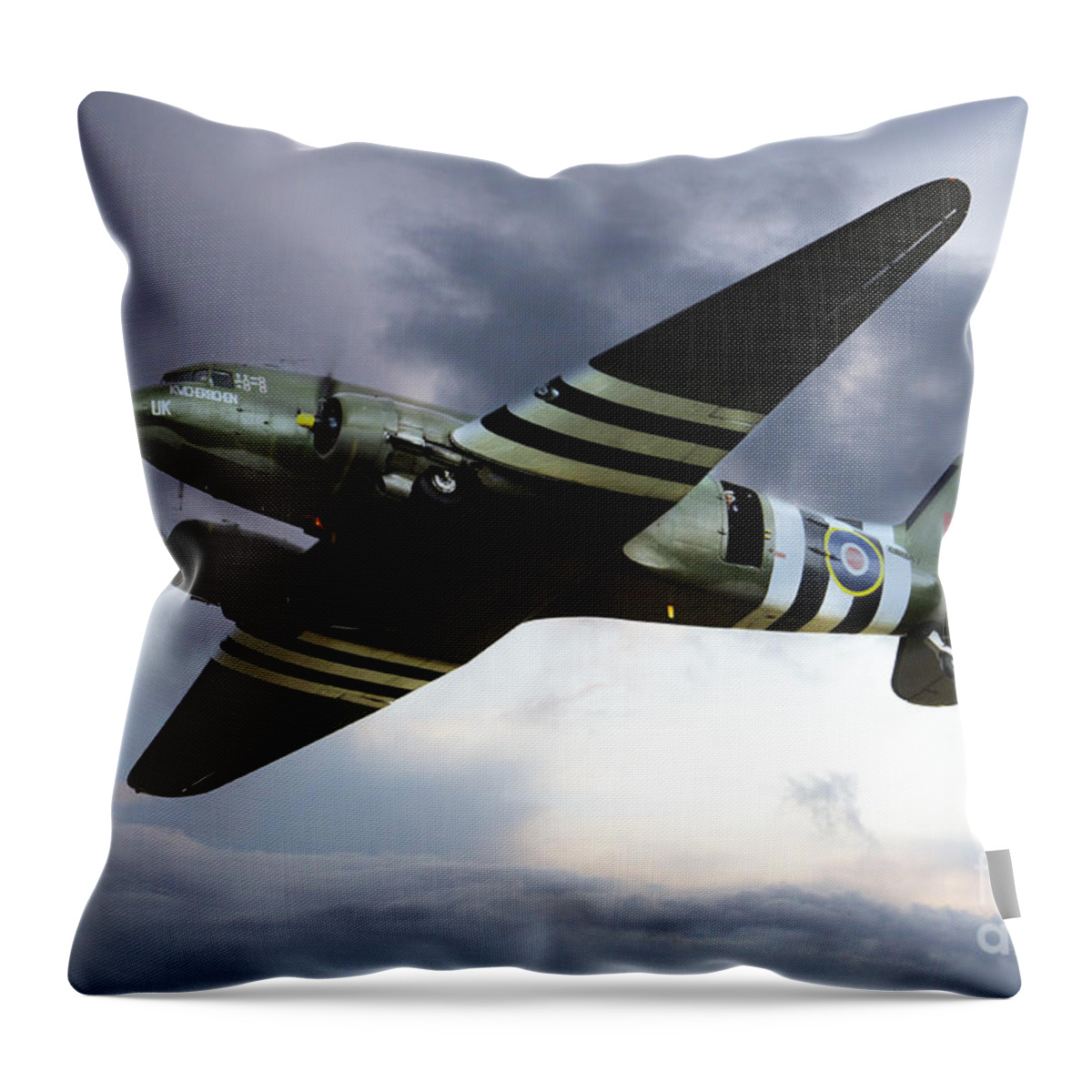 Bbmf Dakota Throw Pillow featuring the digital art Dakota by Airpower Art