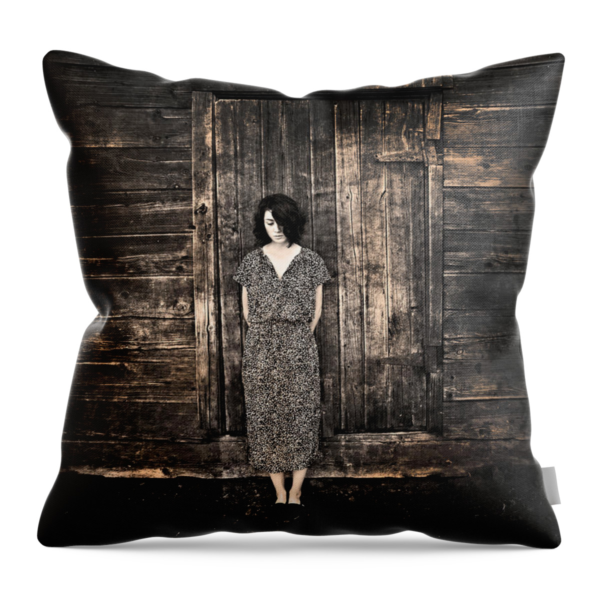 Portrait Throw Pillow featuring the photograph Dirty Thirties by Theresa Tahara