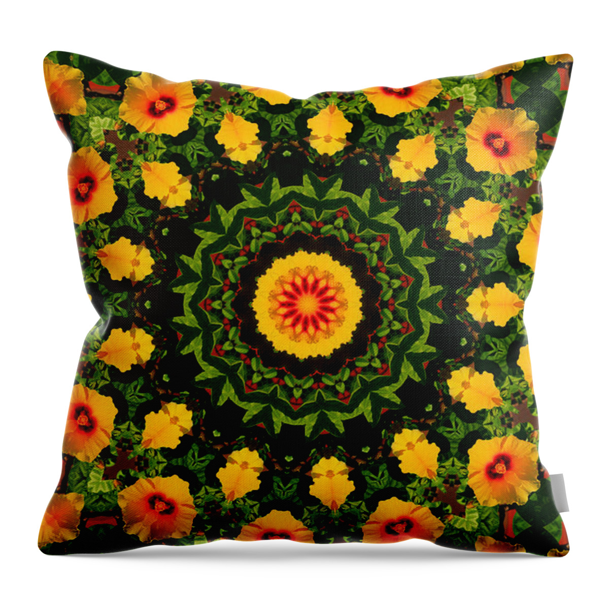 Hibiscus Throw Pillow featuring the photograph Hibiscus Kaleidoscope by Bill Barber