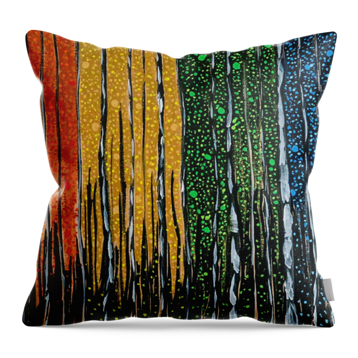 Contemporary Throw Pillow featuring the painting I'm On Your Side by Joel Tesch