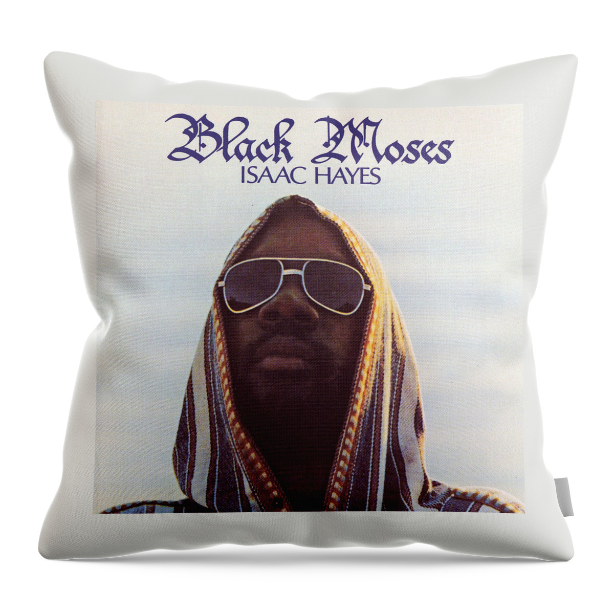 Funk Throw Pillow featuring the digital art Isaac Hayes - Black Moses by Concord Music Group