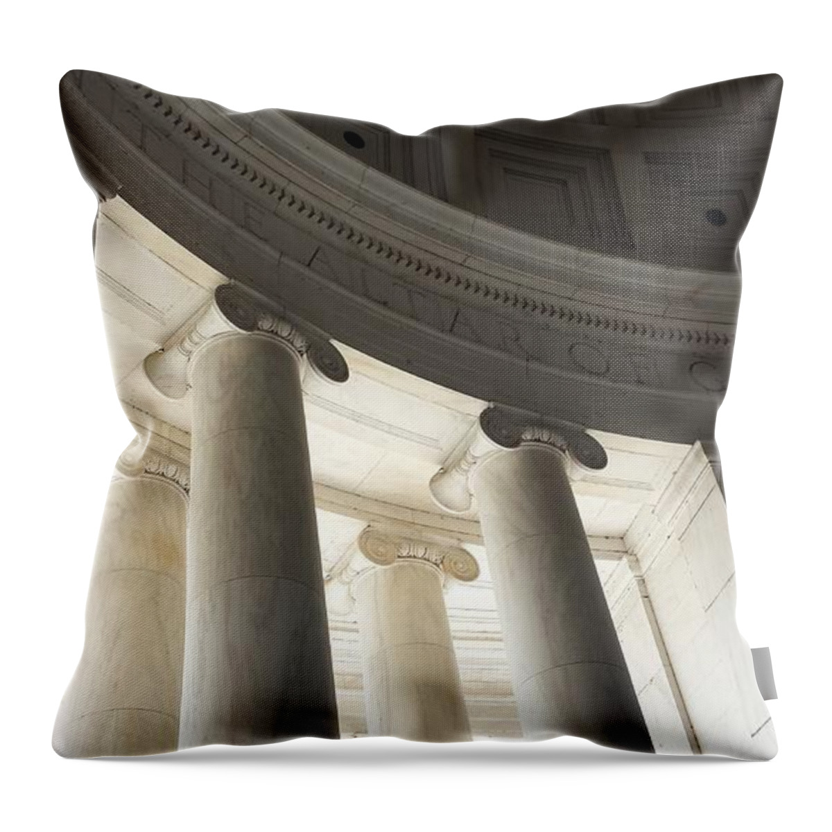 Declaration Of Independence Throw Pillow featuring the photograph Jefferson Memorial Architecture by Kenny Glover