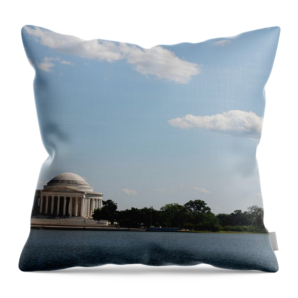 Declaration Of Independence Throw Pillow featuring the photograph Memorial by the Water by Kenny Glover