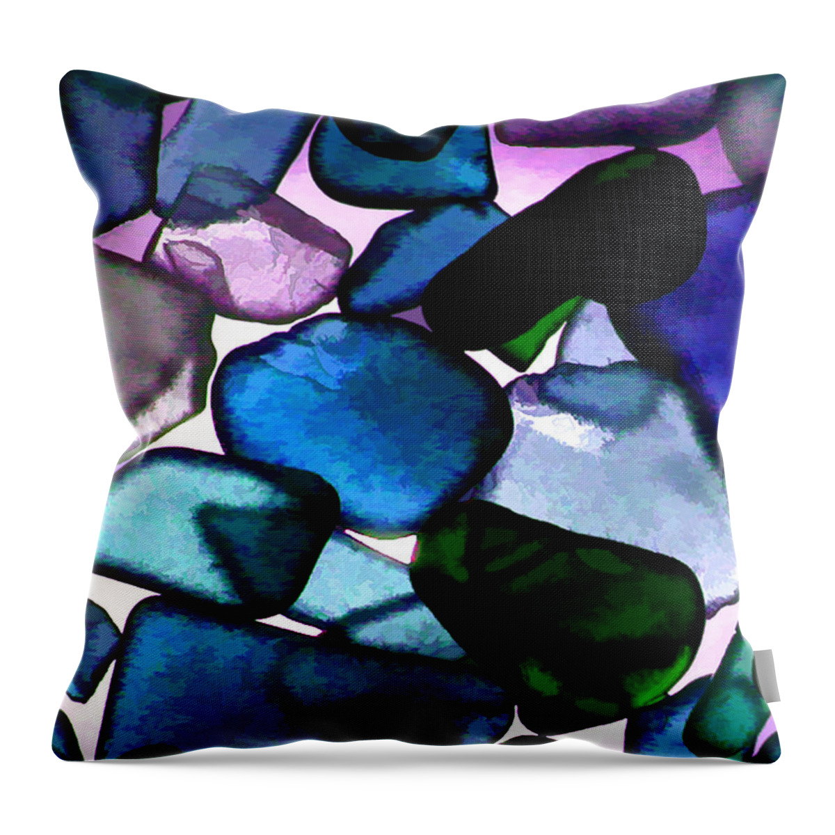Sea Glass Throw Pillow featuring the photograph Sea Glass by Cathy Kovarik