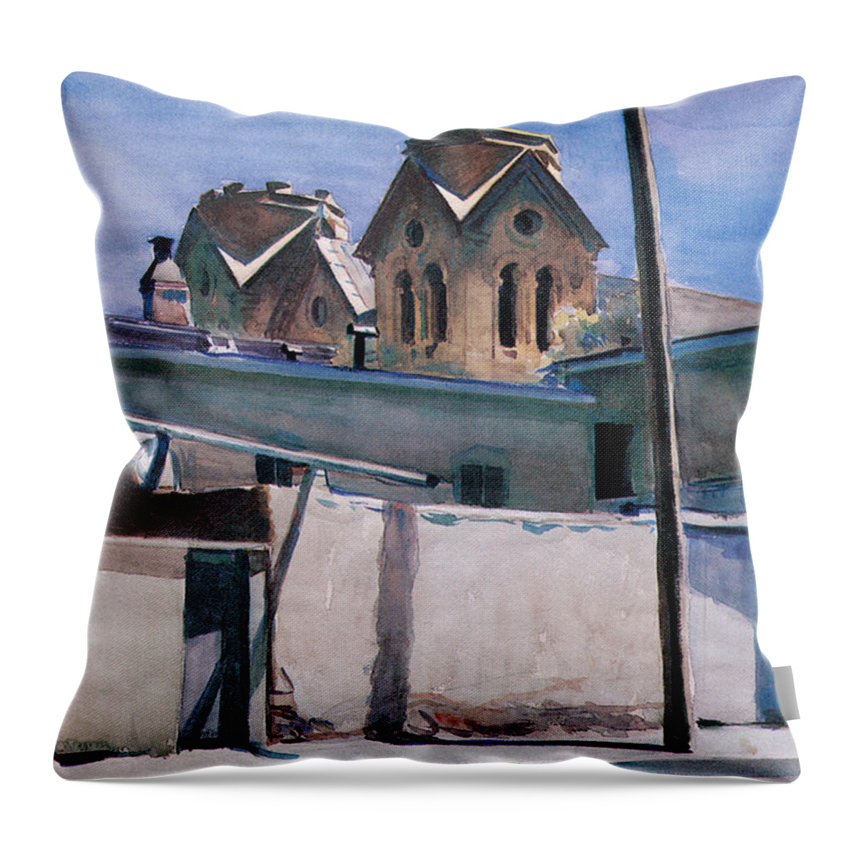 St Francis Towers Santa Fe Throw Pillow For Sale By Edward Hopper