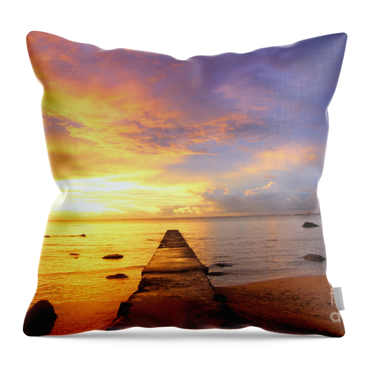 Sunset Throw Pillow featuring the photograph Sunset by Amanda Mohler