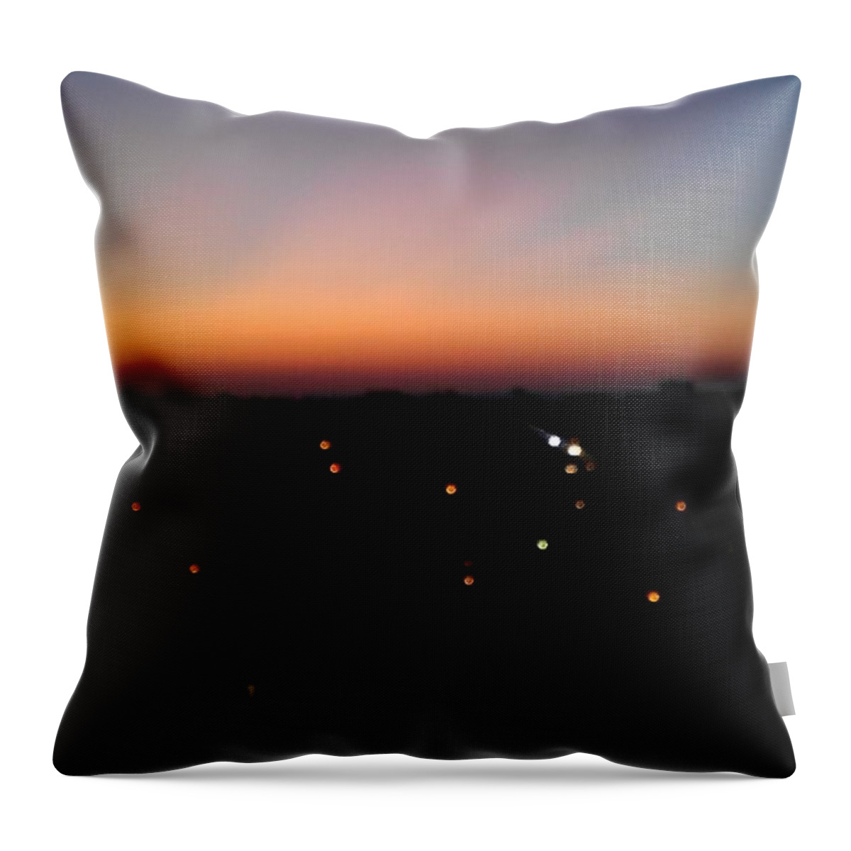 Sunset Throw Pillow featuring the photograph Sunset Silhouette by Kenny Glover