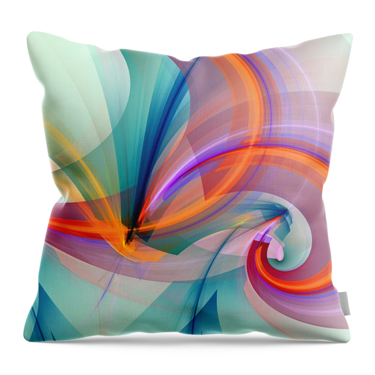 Abstract Art Throw Pillow featuring the digital art 1260 by Lar Matre