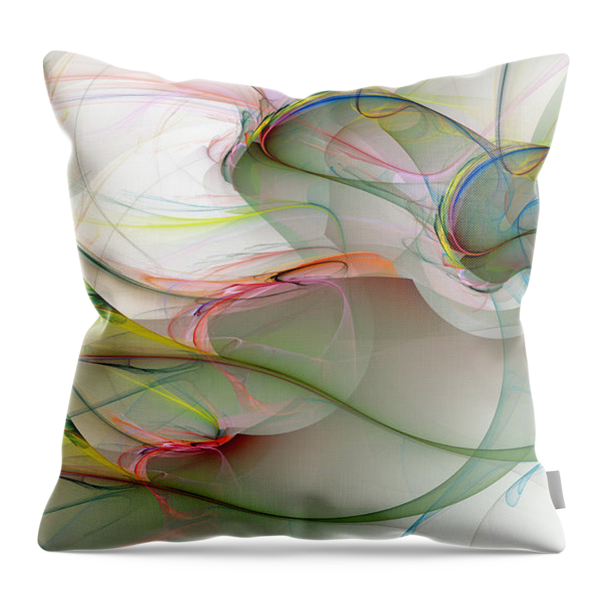 Abstract Art Throw Pillow featuring the digital art 1263 by Lar Matre