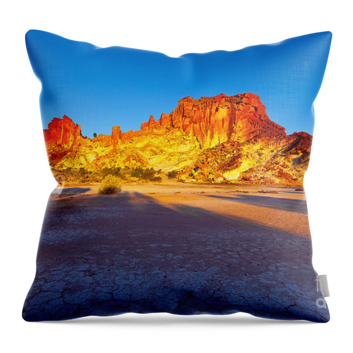 Rainbow Valley Outback Landscape Central Australia Northern Territory Australian Clay Pan Arid Dry Throw Pillow featuring the photograph Rainbow Valley by Bill Robinson