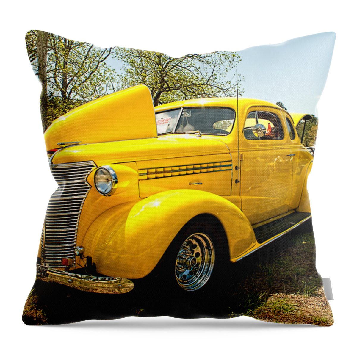 Chevrolet Throw Pillow featuring the photograph 1938 Chevy Business Coupe by Kristia Adams