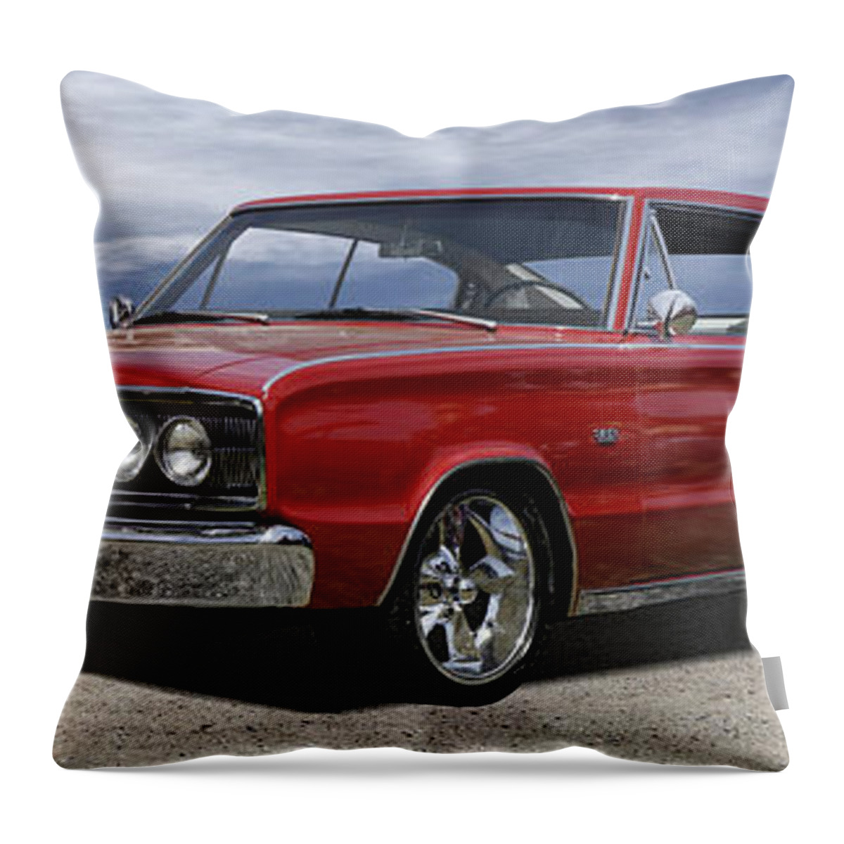1966 Dodge Charger Throw Pillow featuring the photograph 1966 Dodge Charger by Mike McGlothlen
