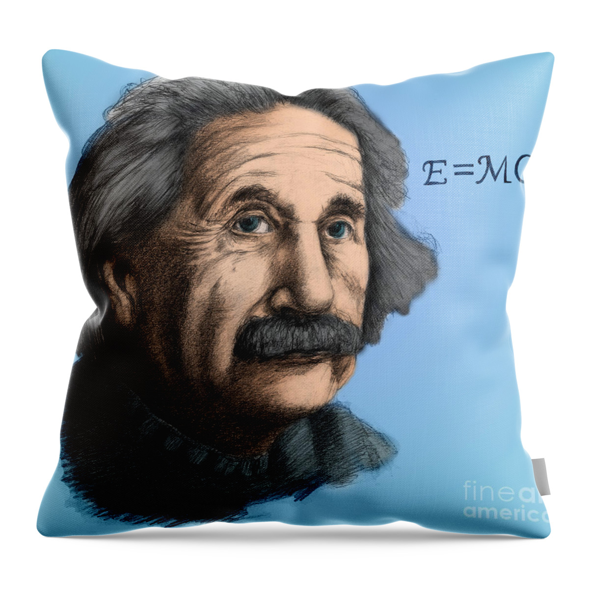 Science Throw Pillow featuring the photograph Albert Einstein, German-american by Spencer Sutton