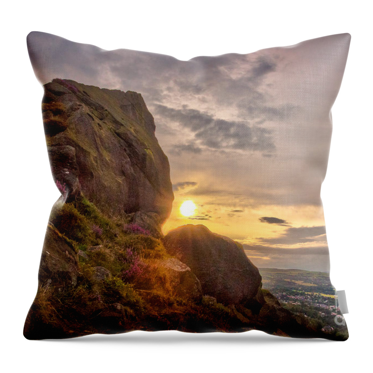 Airedale Throw Pillow featuring the photograph Cow and Calf Rocks #2 by Mariusz Talarek