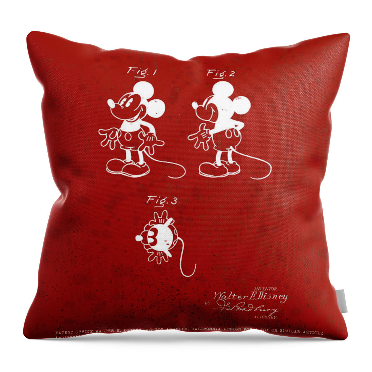 Disney Mickey Mouse Throw Pillow by Marlene Watson - Fine Art America