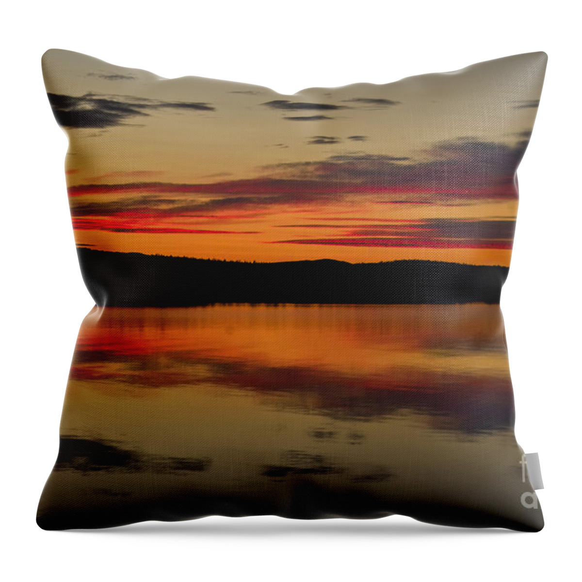 Water Throw Pillow featuring the photograph Evening Sky by Heiko Koehrer-Wagner