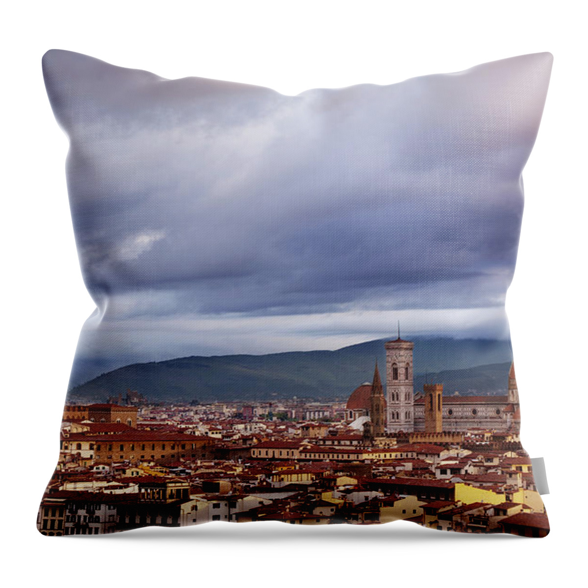 Scenics Throw Pillow featuring the photograph Florence, Santa Maria Del Fiore by Deimagine