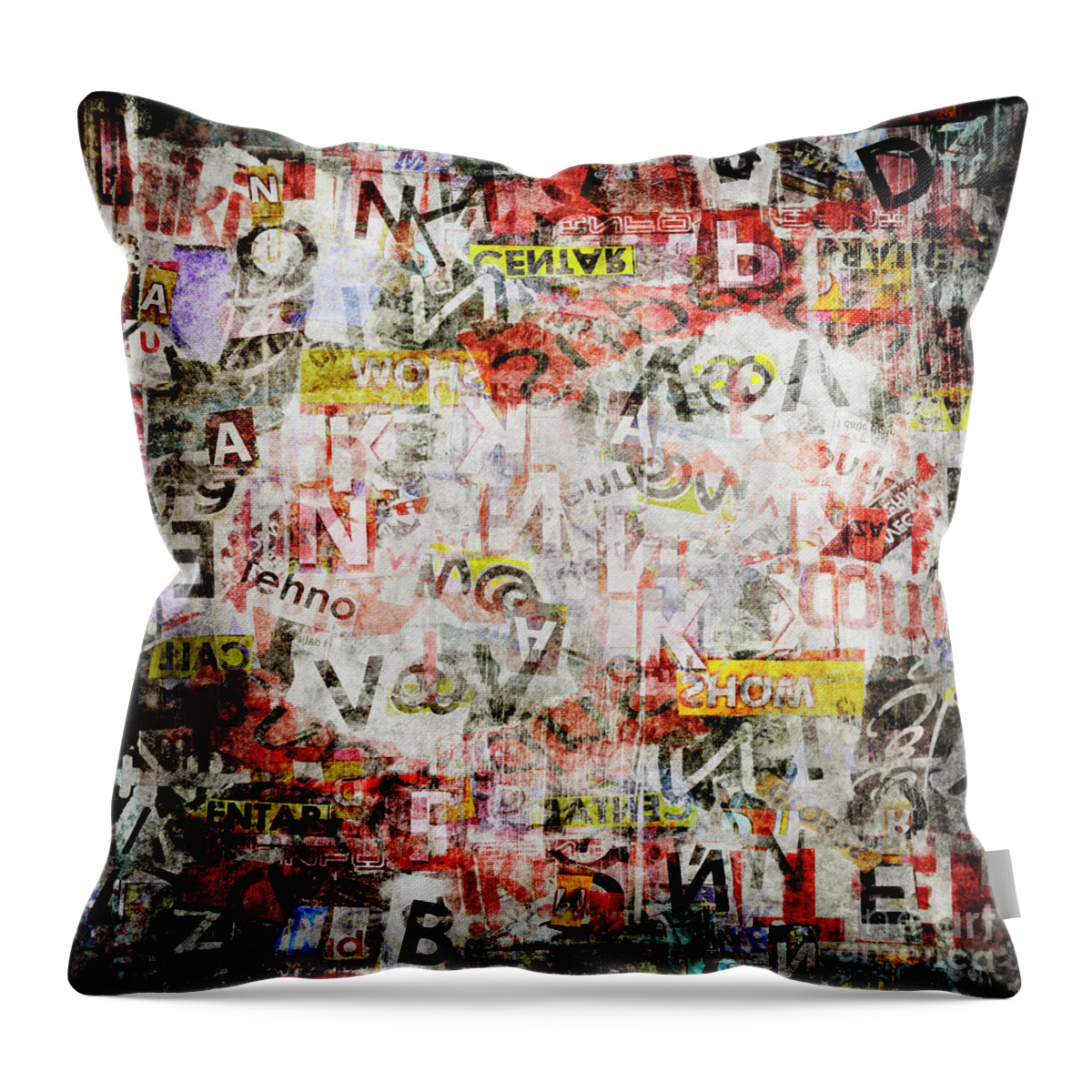 Grunge Throw Pillow featuring the digital art Grunge textured background by Jelena Jovanovic