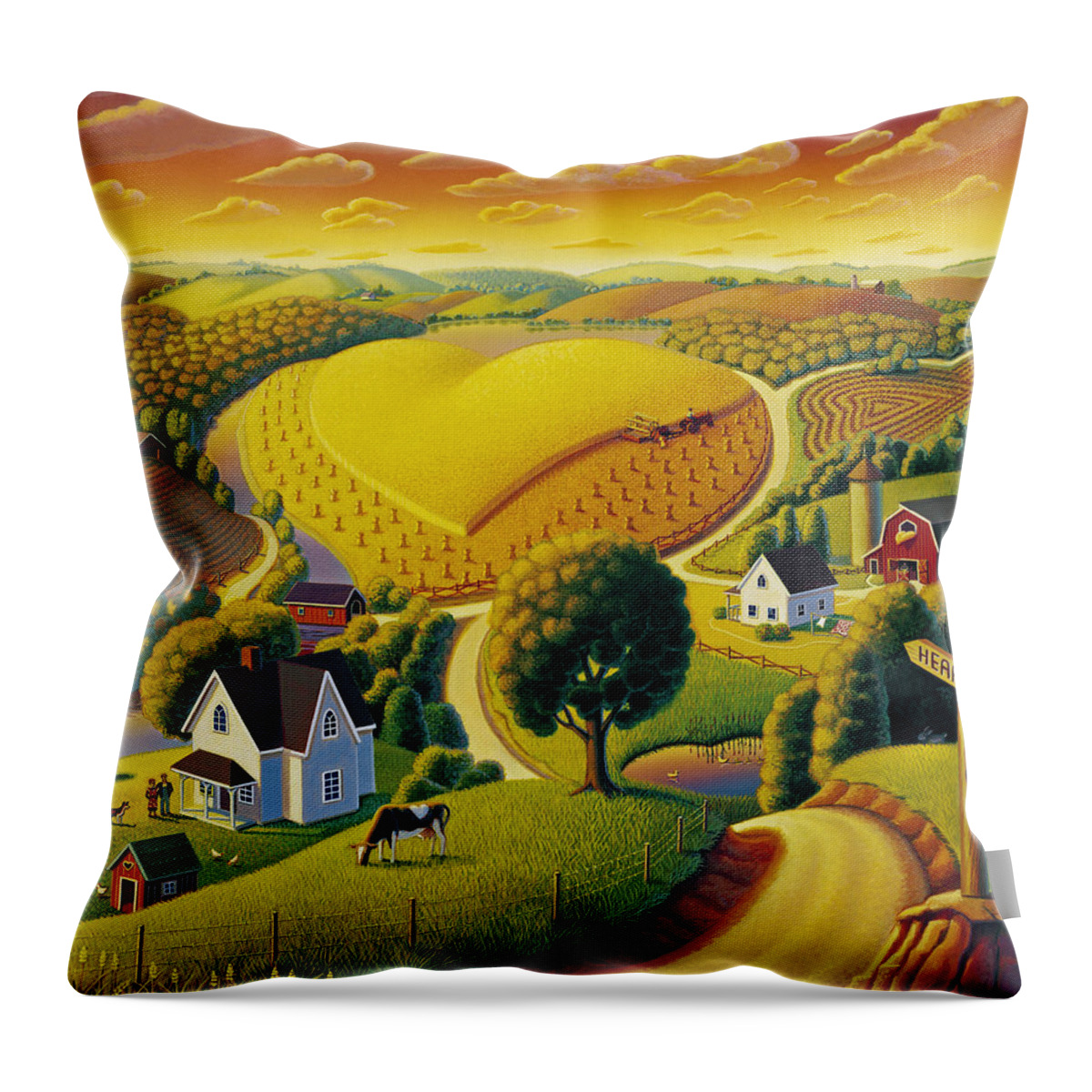 Heartland Throw Pillow featuring the painting Heartland by Robin Moline
