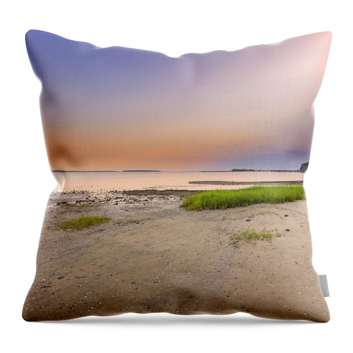 Abstract Throw Pillow featuring the photograph Hilton Head Island by Peter Lakomy