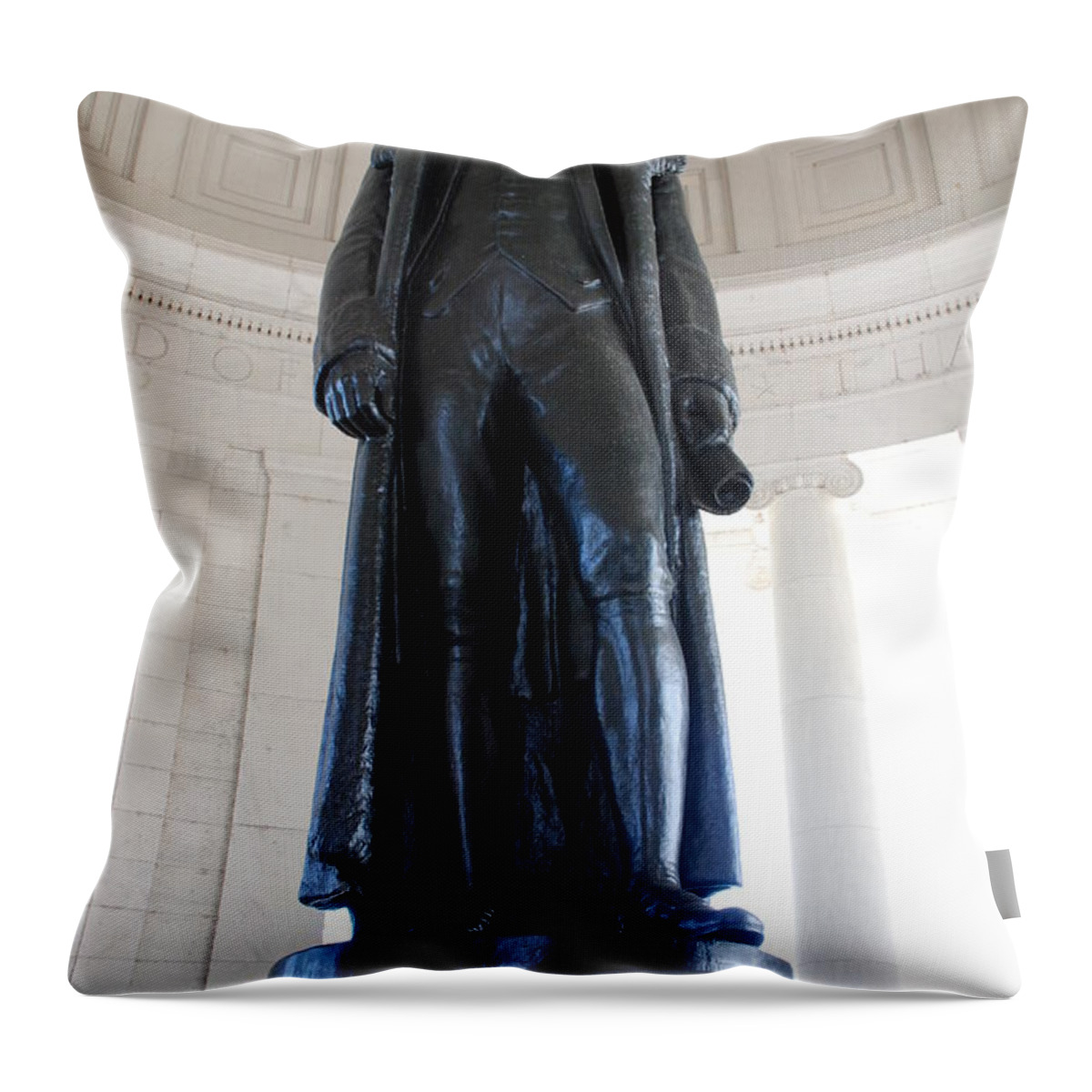Declaration Of Independence Throw Pillow featuring the photograph Jefferson Memorial by Kenny Glover