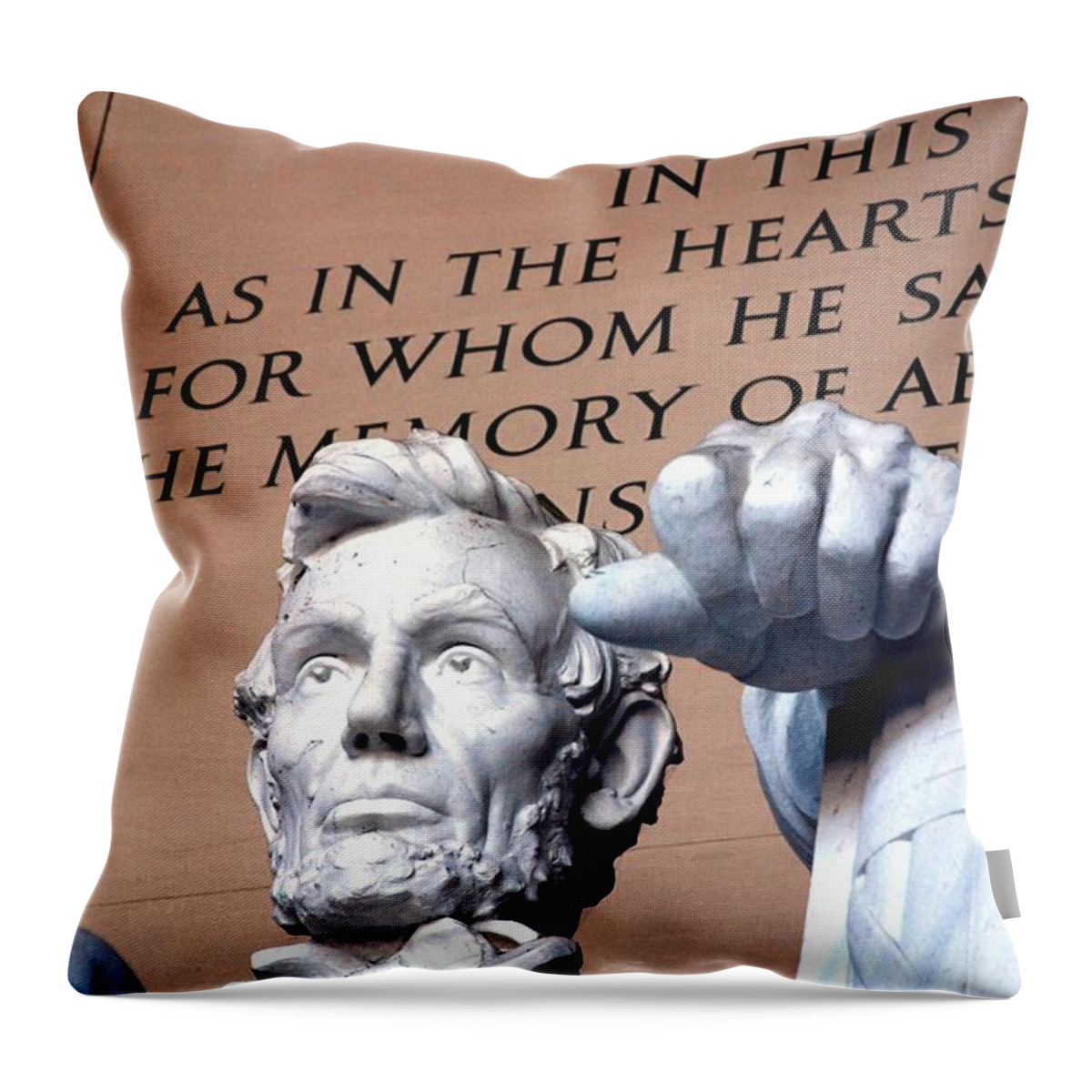 Washington Throw Pillow featuring the photograph Lincoln Memorial by Kenny Glover