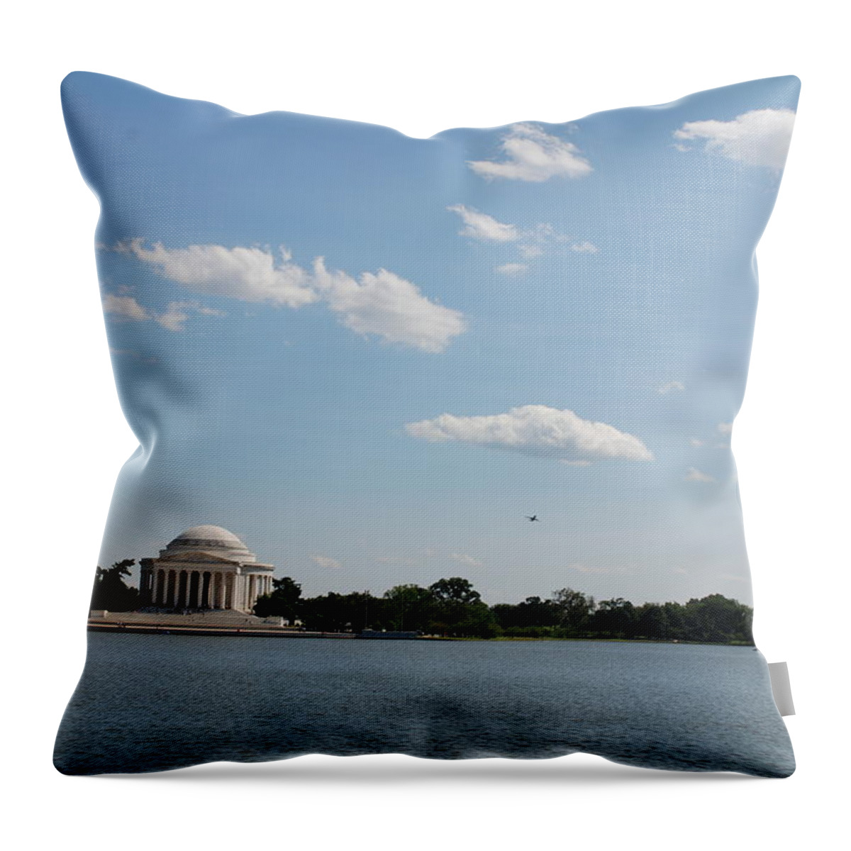 Declaration Of Independence Throw Pillow featuring the photograph Memorial by the Water by Kenny Glover