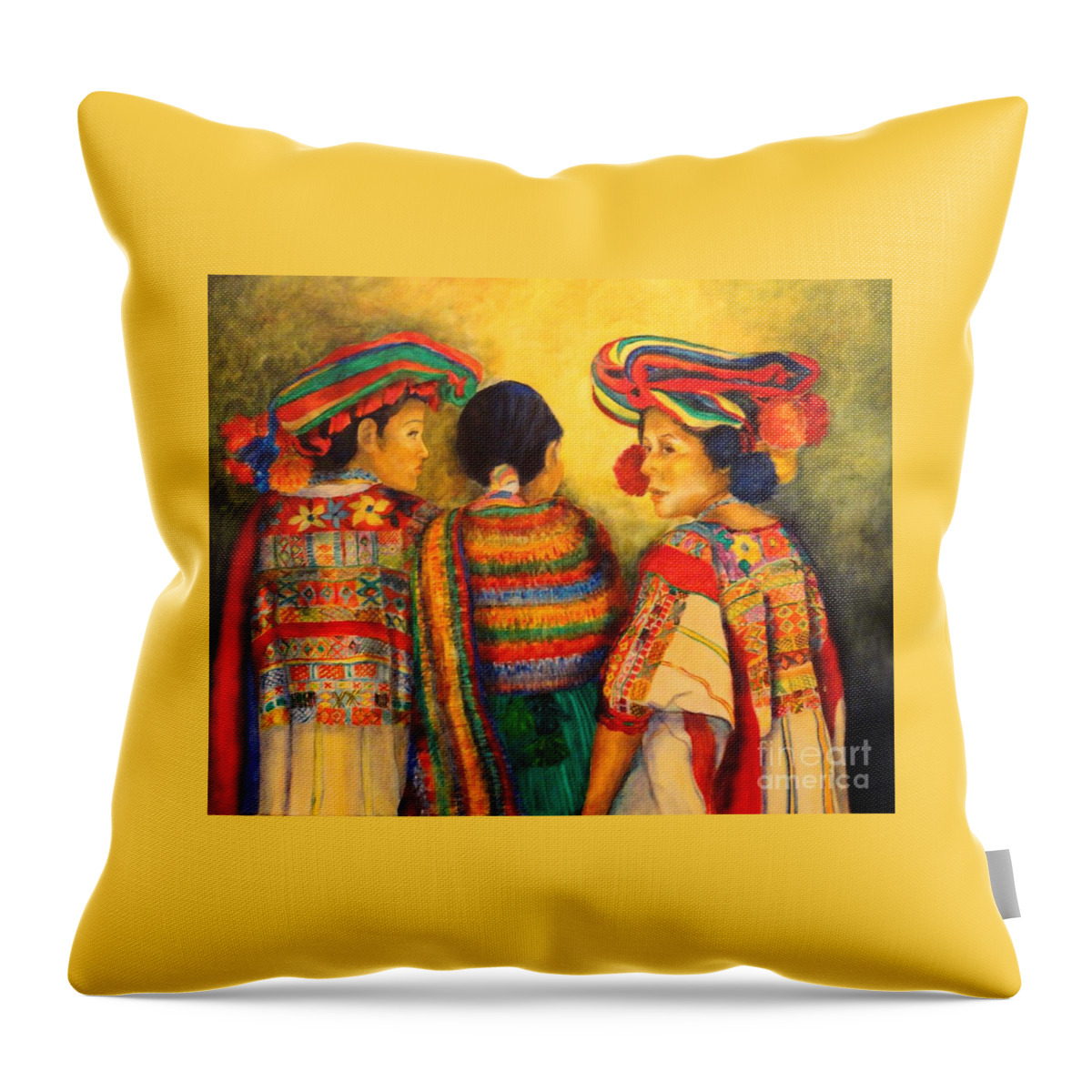 Mexico Throw Pillow featuring the painting Mexican Impression by Dagmar Helbig