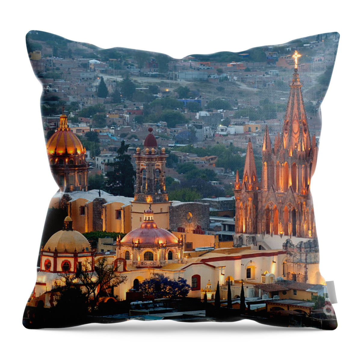 San Miguel De Allende Throw Pillow featuring the photograph San Miguel De Allende, Mexico by John Shaw