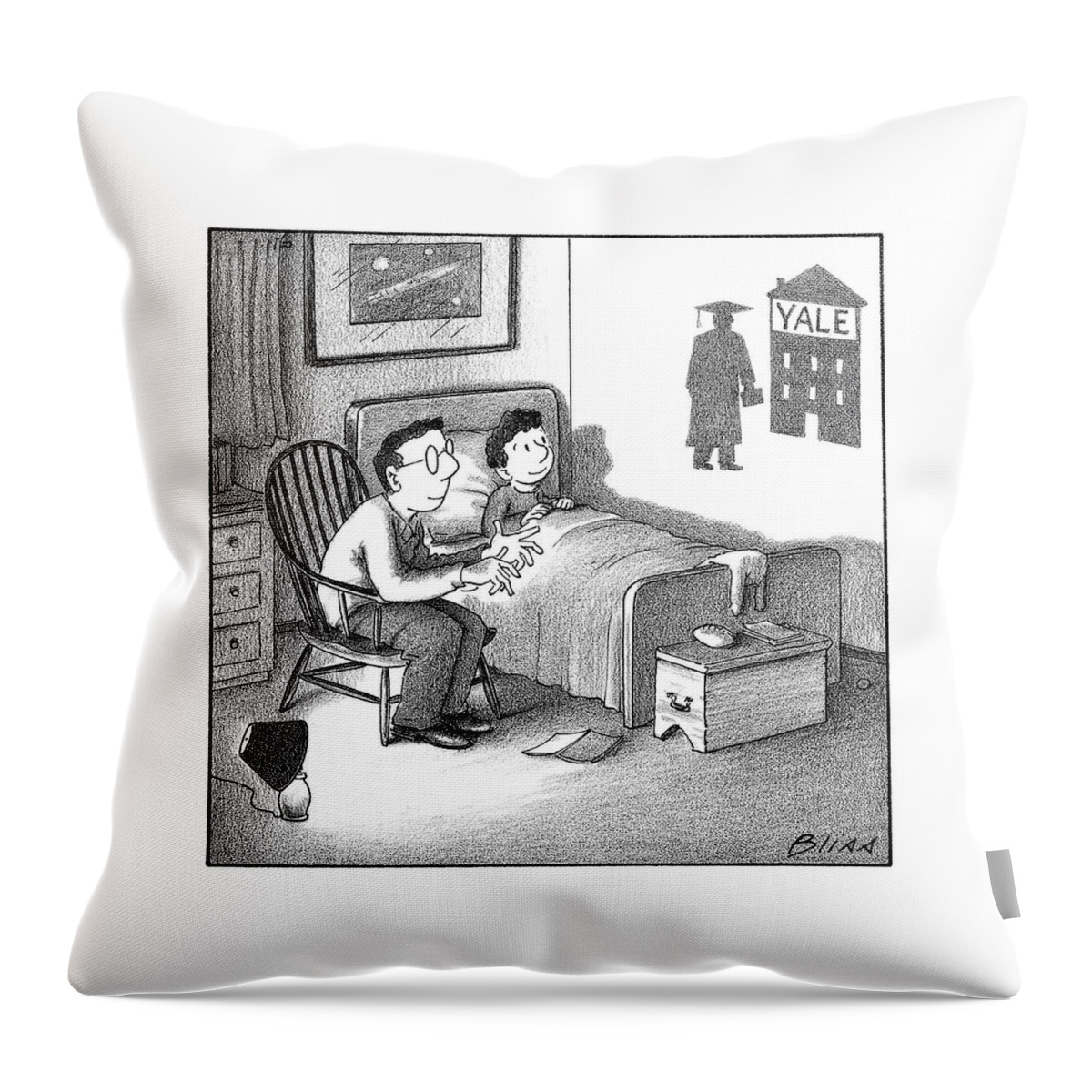 Yale Shadow Throw Pillow