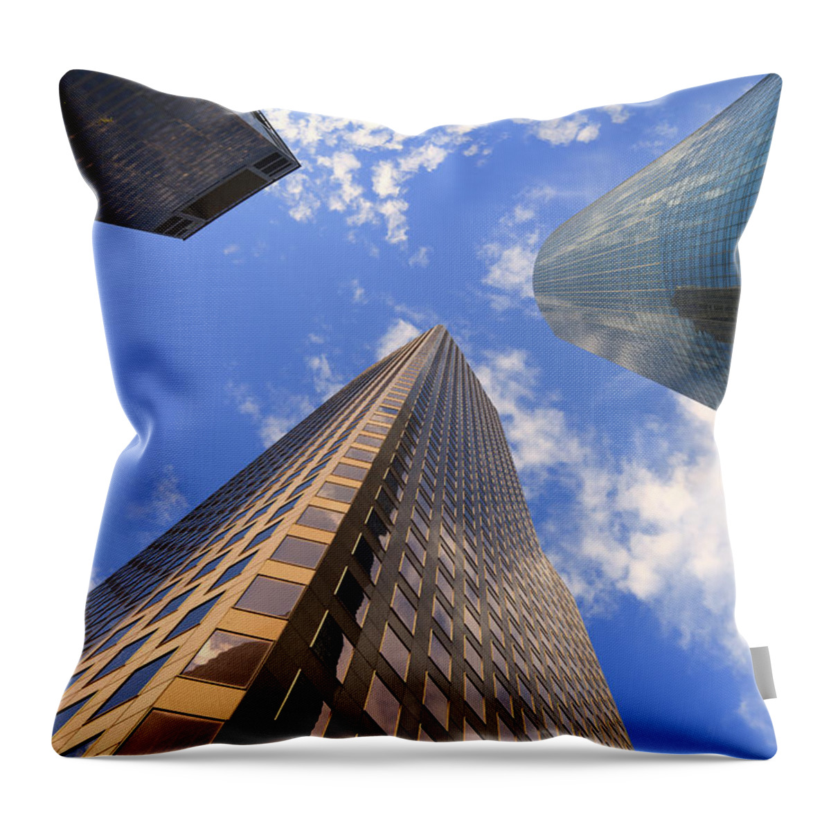 Architecture Throw Pillow featuring the photograph Skyscrapers by Raul Rodriguez