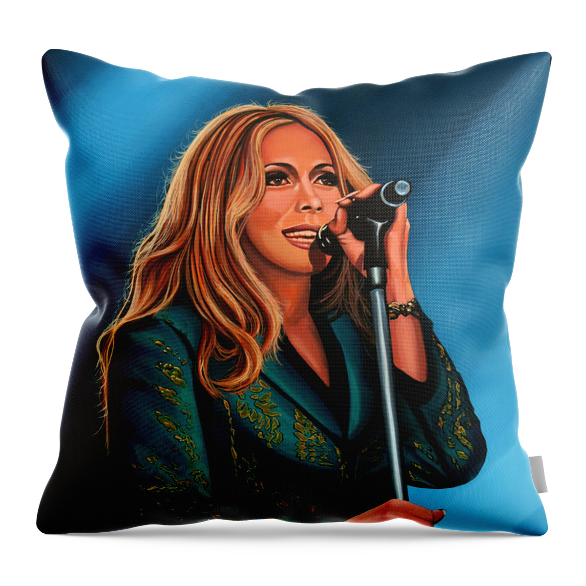 Anouk Throw Pillow featuring the painting Anouk Painting by Paul Meijering