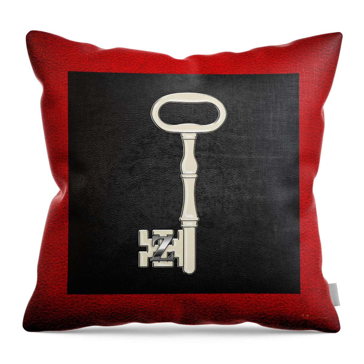 'ancient Brotherhoods' Collection By Serge Averbukh Throw Pillow featuring the digital art 4th Degree Mason - Secret Master or Master Traveler Masonic Jewel by Serge Averbukh