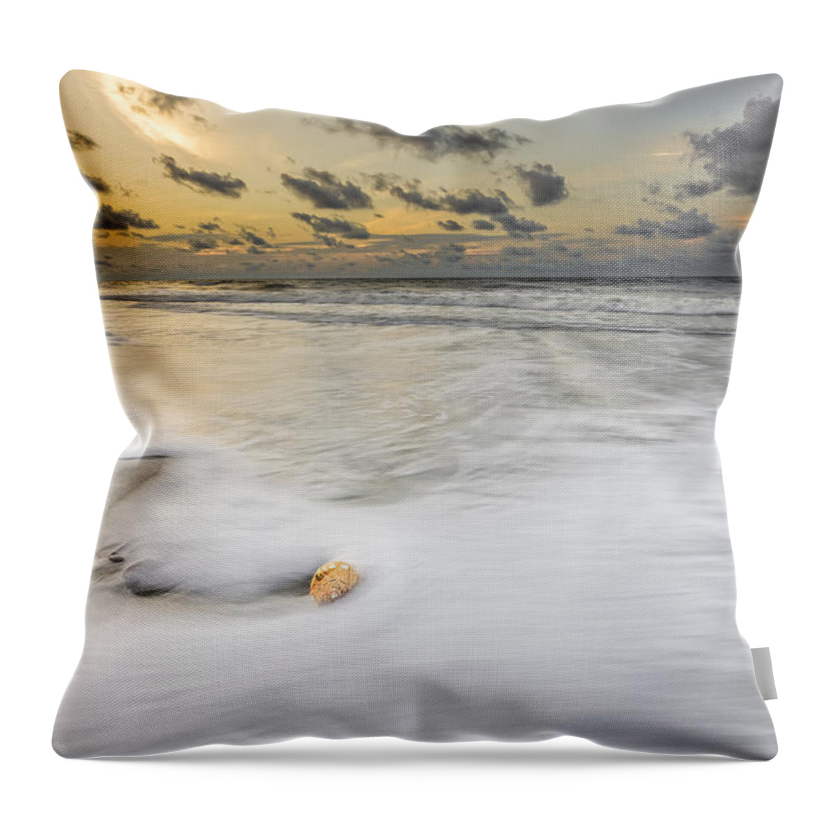 Atlantic Ocean Throw Pillow featuring the photograph Sunrise on Hilton Head Island by Peter Lakomy