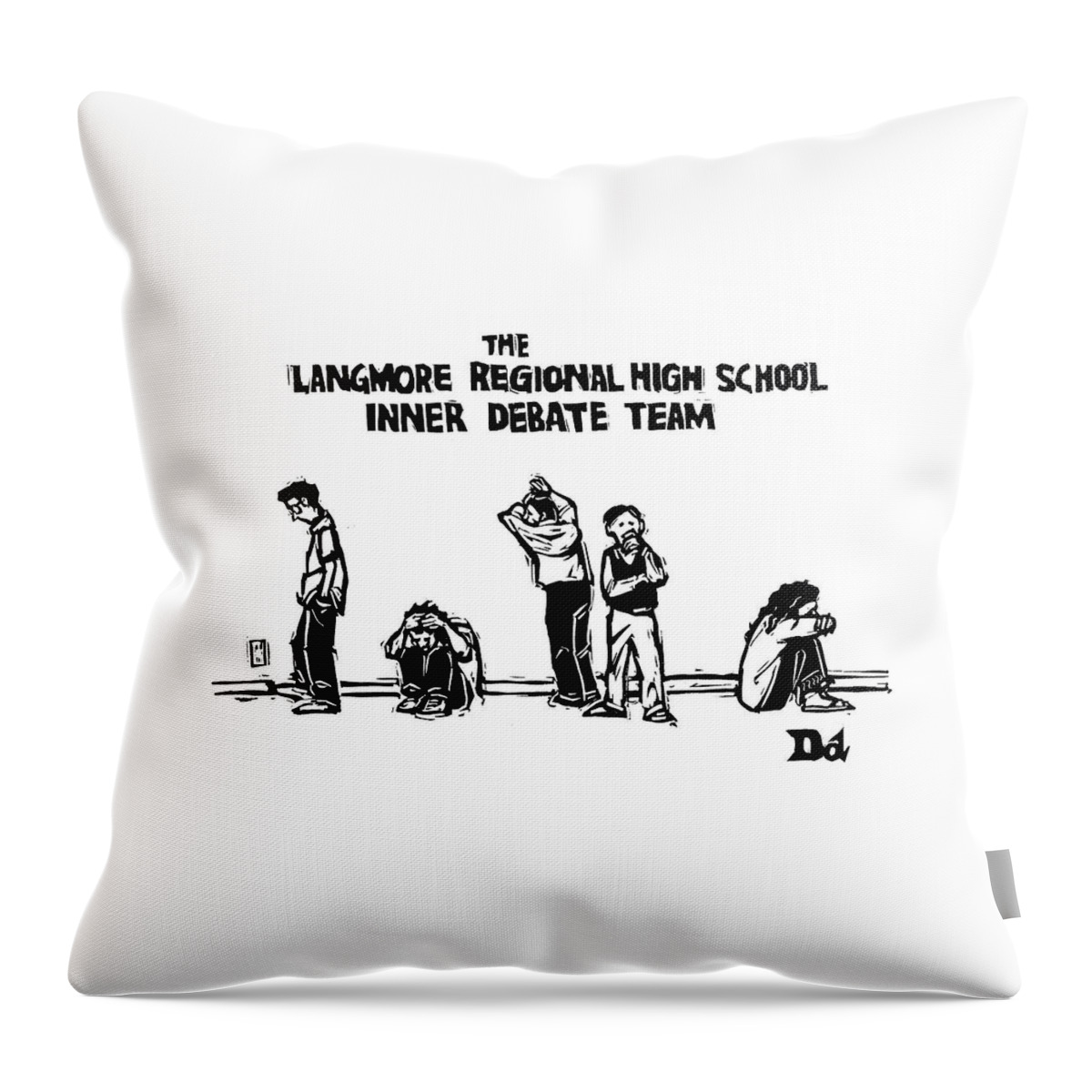 The Langmore Regional High School Inner Debate Throw Pillow