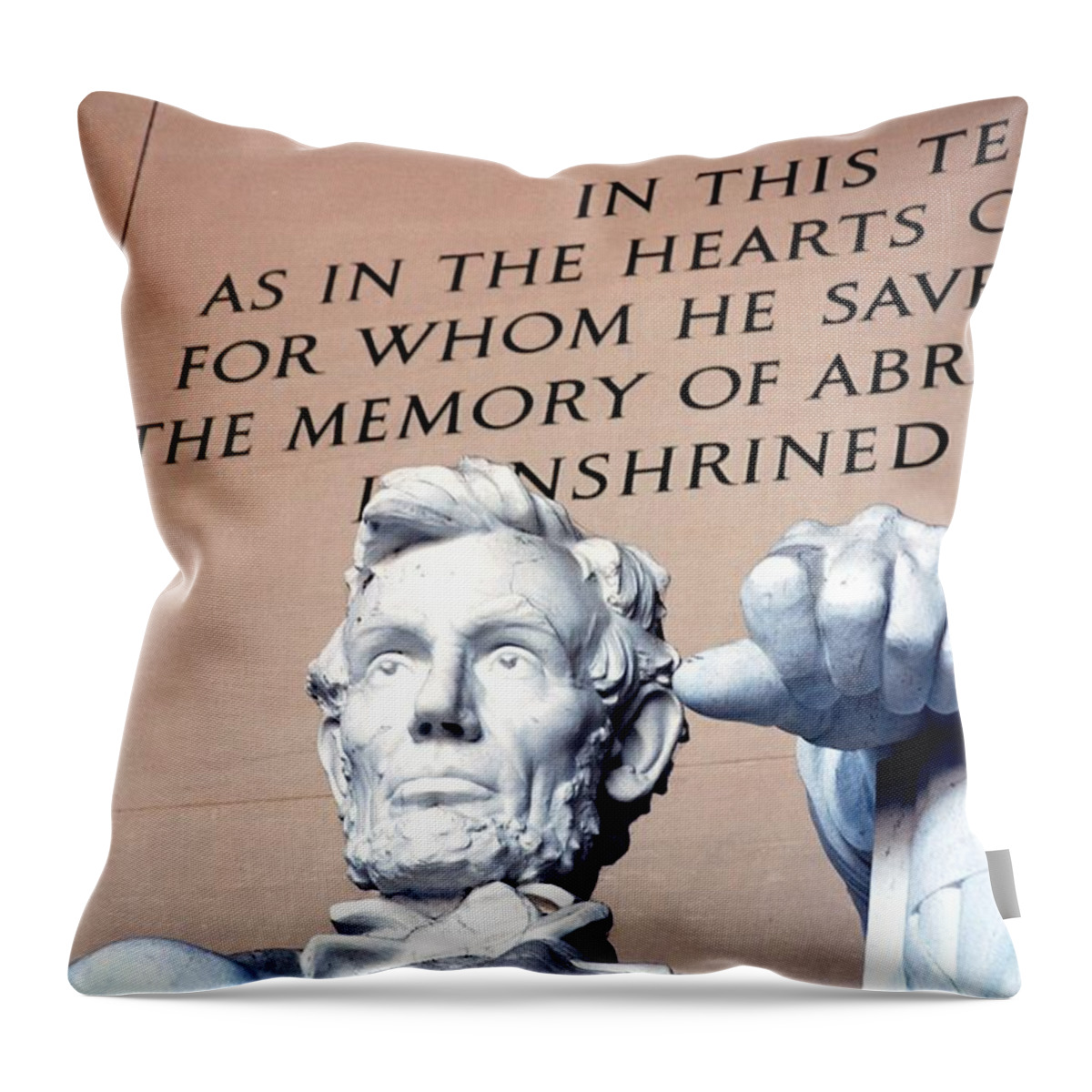 Washington Throw Pillow featuring the photograph Lincoln Memorial by Kenny Glover