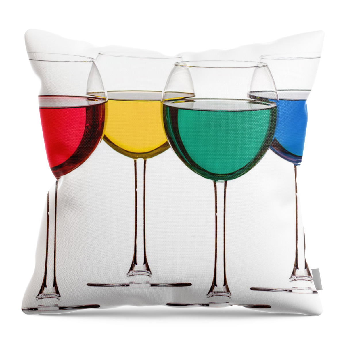 Alcohol Throw Pillow featuring the photograph Colorful Drinks by Peter Lakomy