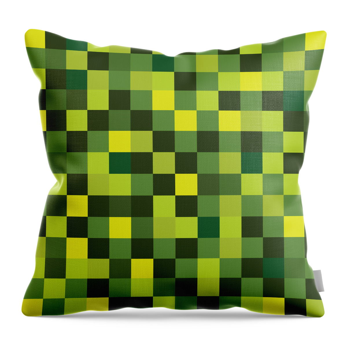 Abstract Throw Pillow featuring the digital art Pixel Art by Mike Taylor