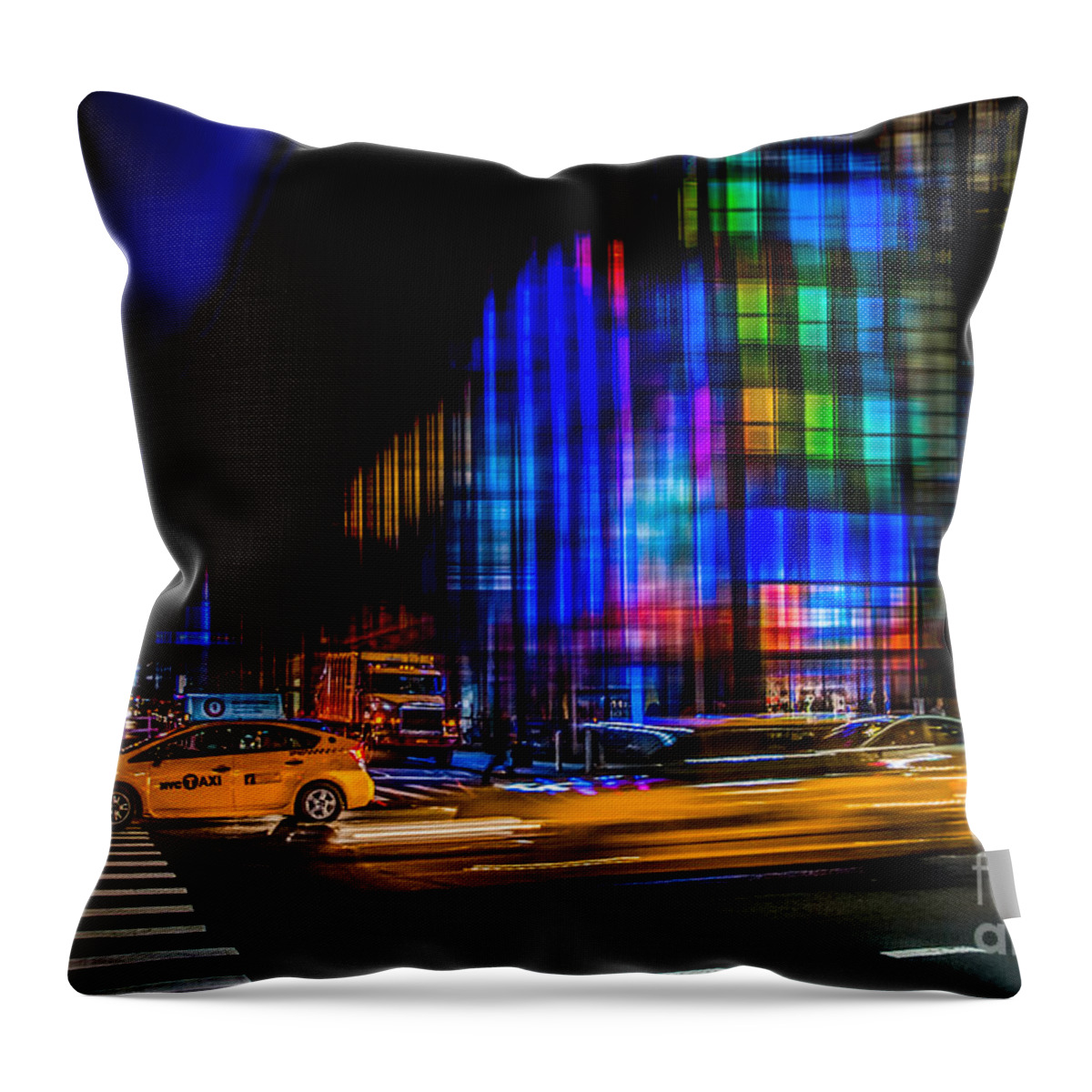 Nyc Throw Pillow featuring the photograph a city full of colors II by Hannes Cmarits