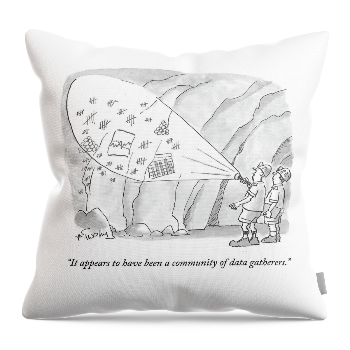 A Community Of Data Gatherers Throw Pillow